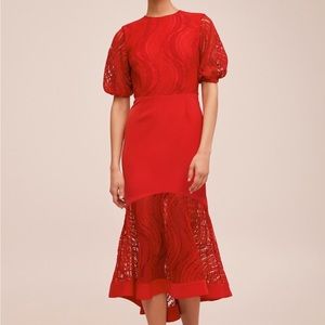 NWT Keepsake The Label Red Midi Dress